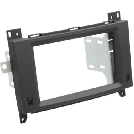 Kit Support Autoradio compatible avec Mercedes Viano Vito - Noir Rubber touch