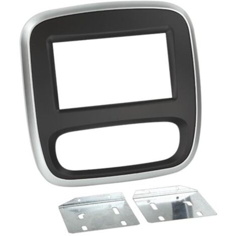 Kit Support Autoradio compatible avec Nissan Opel Renault Noir et argent