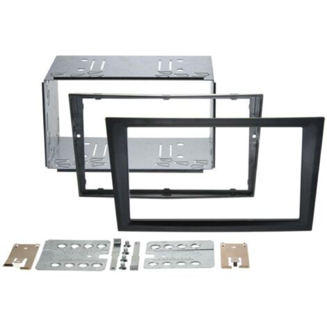 Kit Support Autoradio compatible avec Opel Combo Corsa Meriva anthracite rubber touch