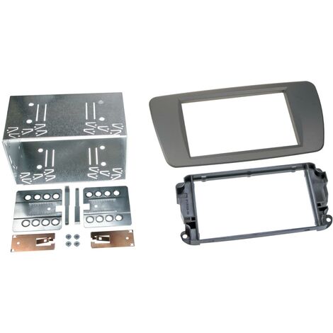 Kit Support autoradio compatible avec Seat Ibiza 6J gris conamera 2Din