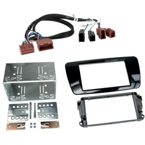 Kit Support autoradio compatible avec Seat Ibiza Noir brillant