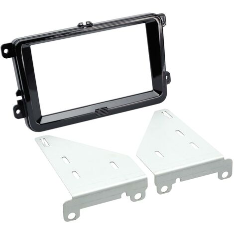 Kit Support autoradio compatible avec Seat Skoda VW Noir brillant