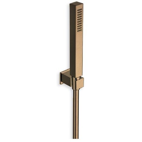 KIT SUPPORT CARRE + DOUCHETTE CARRE OR ROSE BROSSE - CRISTINA ONDYNA PD64634