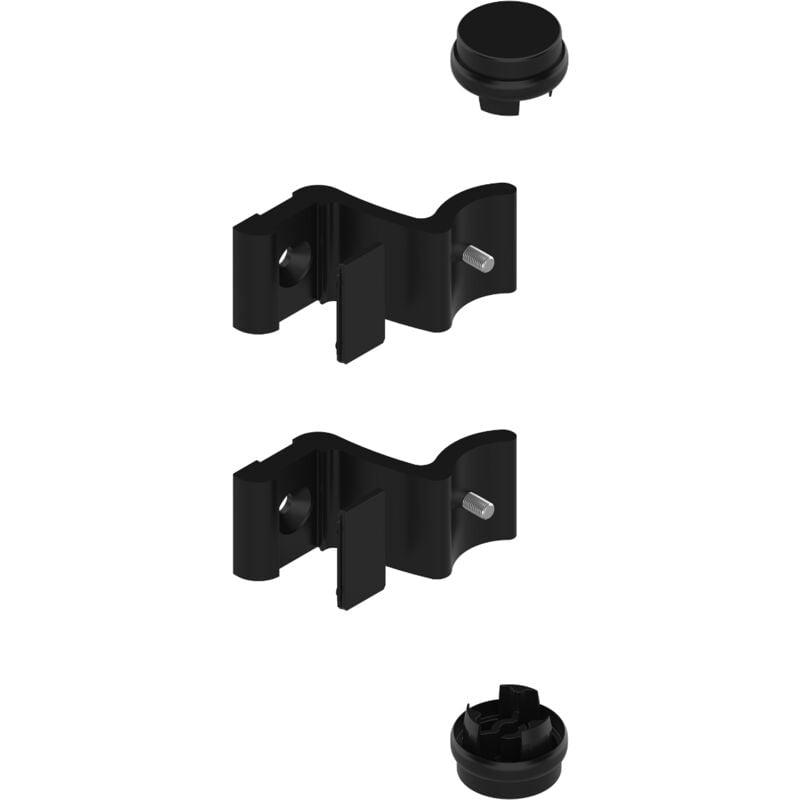 La Croisee Ds - Kit support poignée Diva xi la croisée ds ø 35 - Noir 9005 B3 - DS7328-013