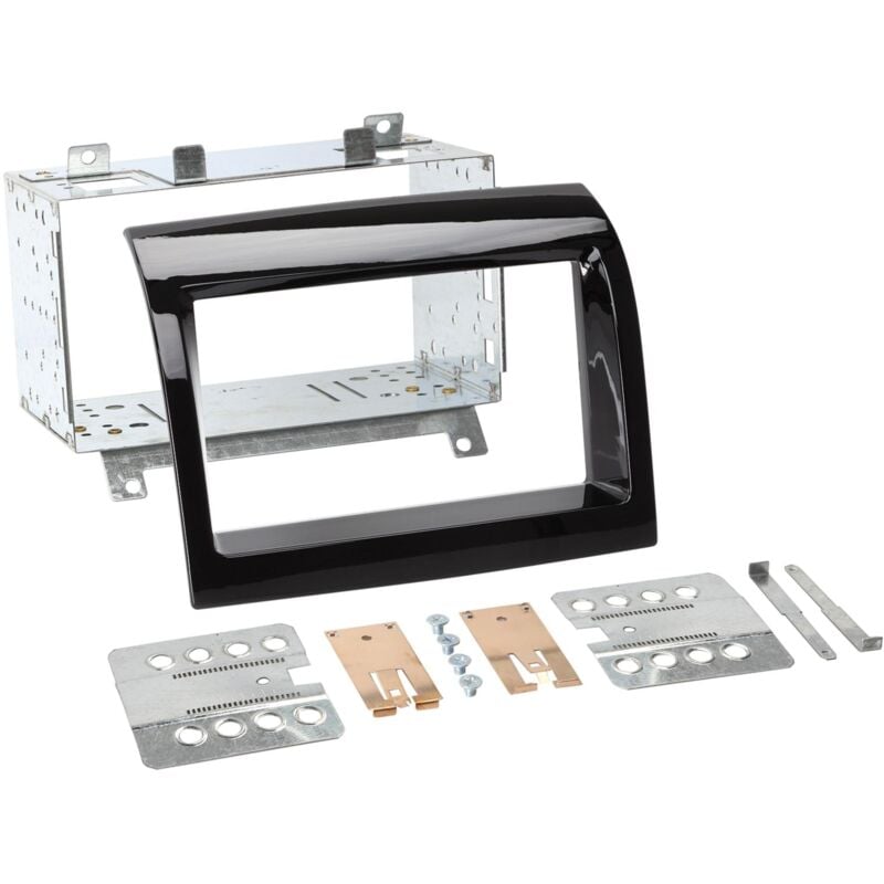 Kit Support Autoradio compatible avec Boxer Ducato Jumper 11-14 Noir brillant