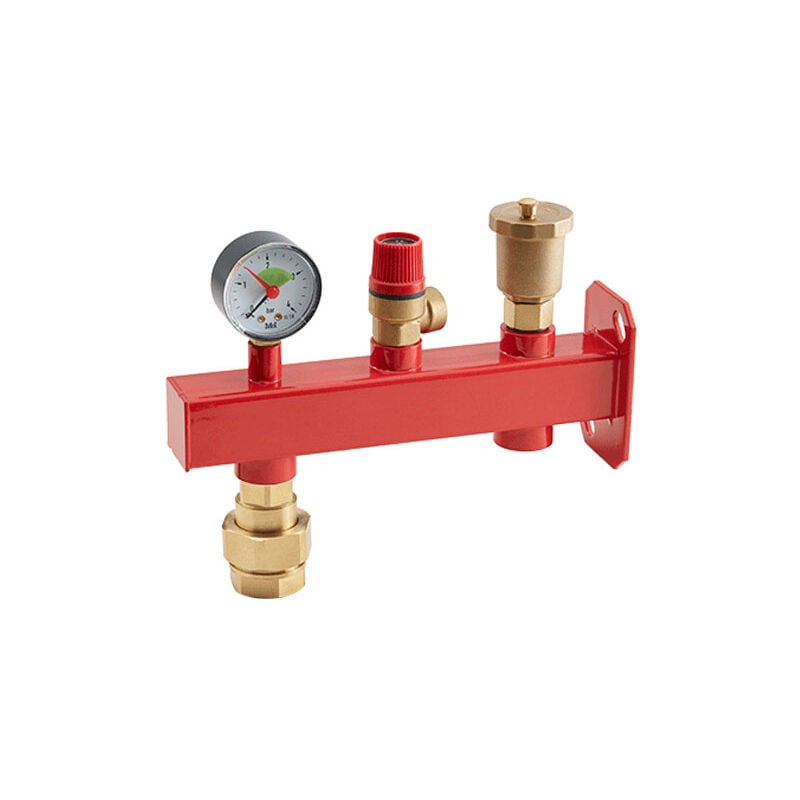 Kit support rouge monté pour vase expansion chauffage Arcanaute