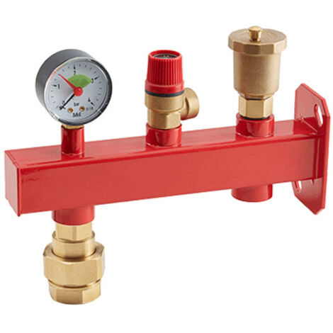 Kit support rouge monté pour vase expansion chauffage - Arcanaute