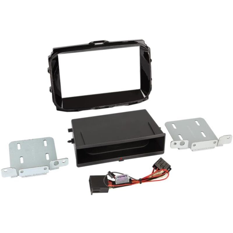 Kit support vide poche Induction Qi compatible avec Alfa Romeo Giulietta - Noir brillant