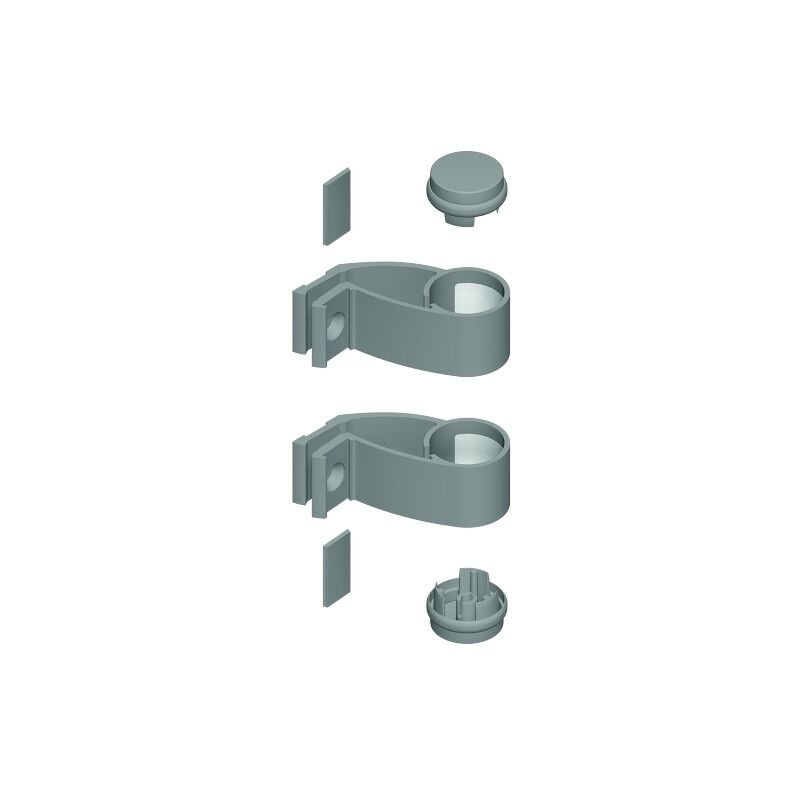 La Croisee Ds - Kit poignée de tirage alu brut à assembler diva x - d 40 mm - ral 9006