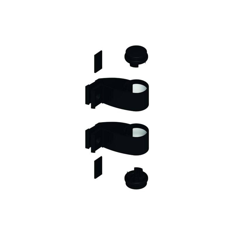 Kit poignée de tirage alu brut à assembler DIVA X - D 40 mm - ral 9005 - LA CROISEE DS