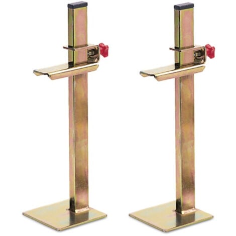 Kit supports règle Rubi 30cm en acier bichromaté réglable en hauteur