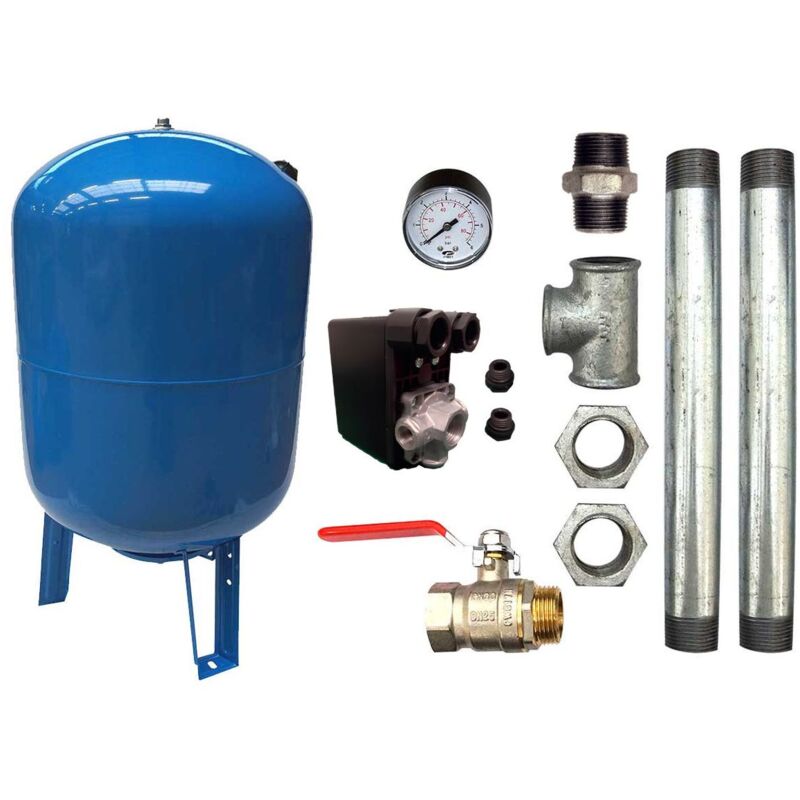 Aquasystem - Kit Surpresseur Eau Vertical 500l - 1' Avec Pressostat Et Manomètre