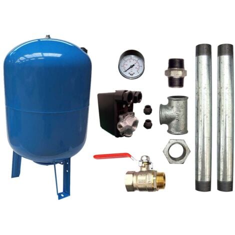 Kit Surpresseur Eau Vertical 300l - 2 Avec Pressostat Et Manomètre
