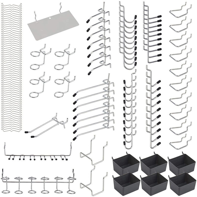 

Kit surtido organizador de ganchos de tablero de metal,140 piezas