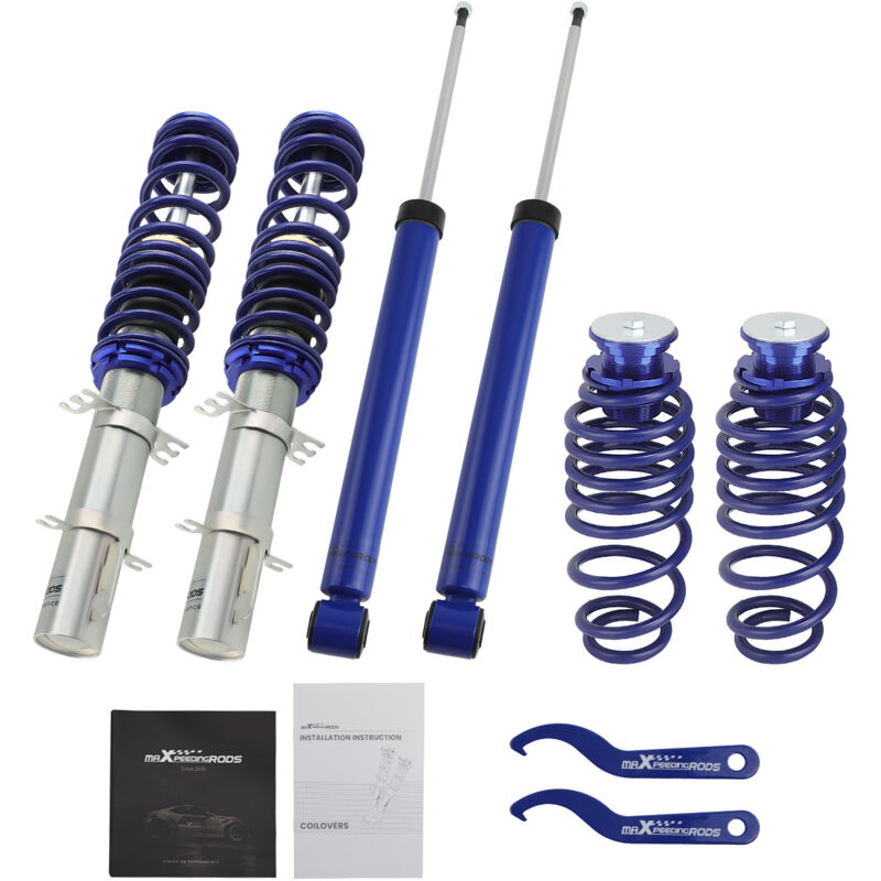 Maxpeedingrods - Kit Suspension Combines Filetés for vw Golf 4 1J 1998-07 Amortisseurs Seat Leon