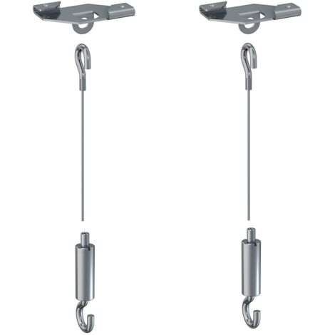 Kit suspension pour faux plafond – Câbles 200 cm diamètre 1,2 mm – Crochet autobloquant 5 mm – Installation rapide et professionnelle – Arti Teq