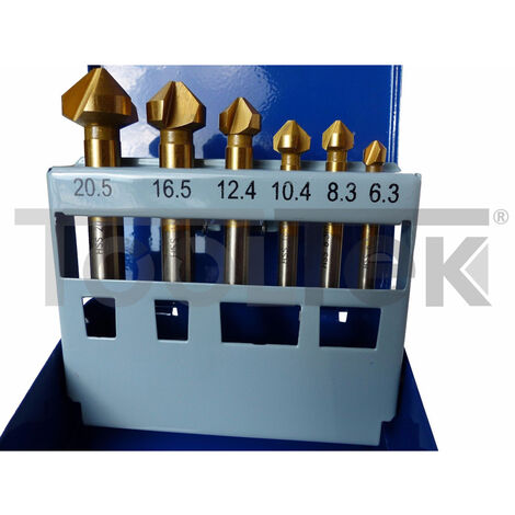 KIT SVASATORI CONICI 6pz 20.5mm 16,5mm 12,4mm 10,4mm, 8,3mm, 6,3mm