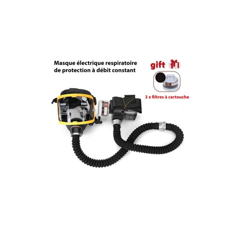 ME - Kit Systè Electrique Respiratoire à débit constant + 3x Filtre à cartouche - Systè respirateur masque ali nté en air à débit constant électrique