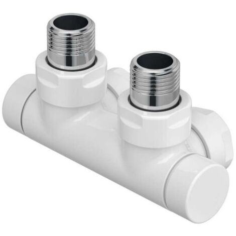 Kit T blanc Pack vanne d'isolement en H coudé 1/2' - ACOVA 991621