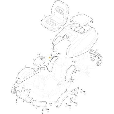 KIT TABLEAU DE BORD DROIT HYDRO VC GRIS NCS8000N ORIGINE STIGA - 337120151/0