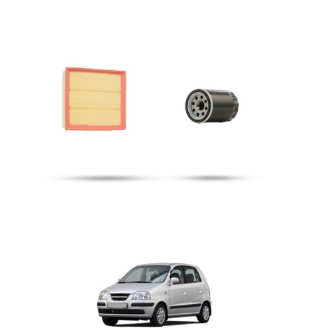 Kit tagliando 2 filtri compatibile con Hyundai ATOS 1.1 LPG 46kw dal 2000