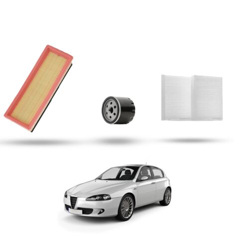 Kit Tagliando 3 filtri compatibile con Alfa Romeo 147 (937) 1.6 16v twin Spark 77kw dal 2000