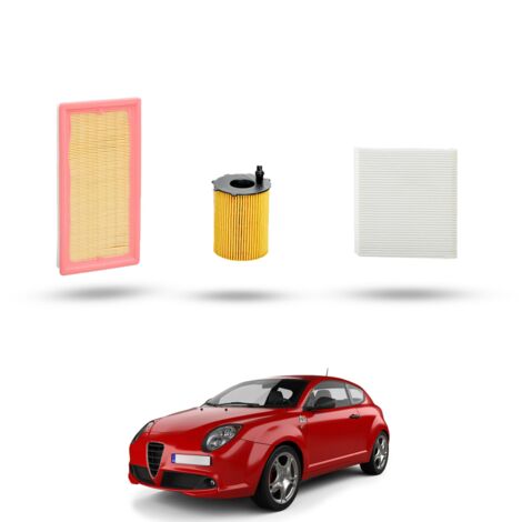 Kit Tagliando 3 filtri compatibile con Alfa Romeo Mito (955) 0,9 Twin Air Turbo 63kw dal 2012