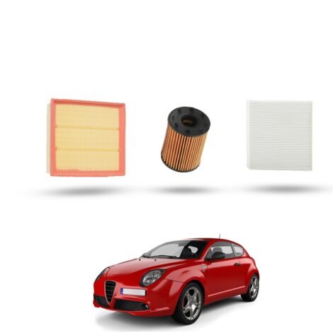 Kit Tagliando 3 filtri compatibile con Alfa Romeo Mito (955) 1.4 TB 16v Multi Air 99kw dal 2009