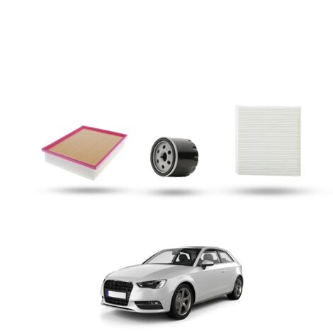 Kit Tagliando 3 filtri compatibile con Audi A3 (8V1,8VK) 1.5 TFSI 8v 110kw 2017