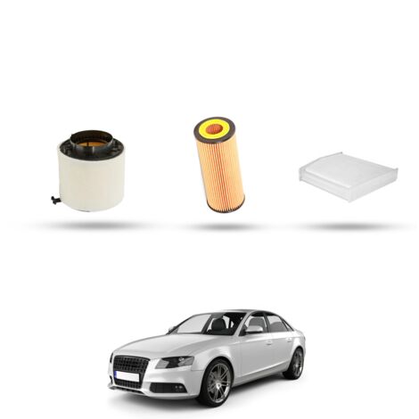 Kit Tagliando 3 filtri compatibile con Audi A4 (B8) 3.0 tfsi S4 quattro 245kw dal 2008