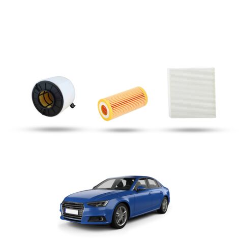 Kit Tagliando 3 filtri compatibile con Audi A4 (B9,8W) 35 tfsi 110kw dal 2018