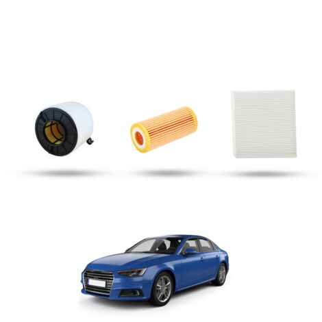 Kit Tagliando 3 filtri compatibile con Audi A4 (B9,8W) 45 tfsi 180kw dal 2018