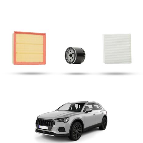 Kit Tagliando 3 filtri compatibile con Audi Q3 (F3B,F3N) 1.5 35 TFSI 110kw dal 2018