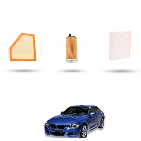 Kit Tagliando 3 filtri compatibile con BMW Serie 3 (F30, F80,F31) 330i 185kw dal 2015