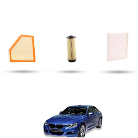 Kit Tagliando 3 filtri compatibile con BMW Serie 3 (F30, F80,F31) 340i 240kw dal 2015