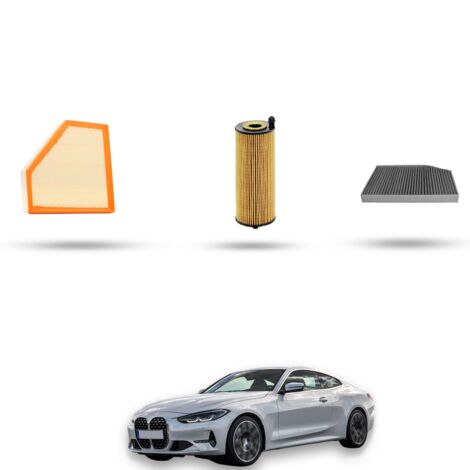 Kit tagliando 3 filtri compatibile con Bmw serie 4 (G22,G23 G80) M4 353kw dal 2020