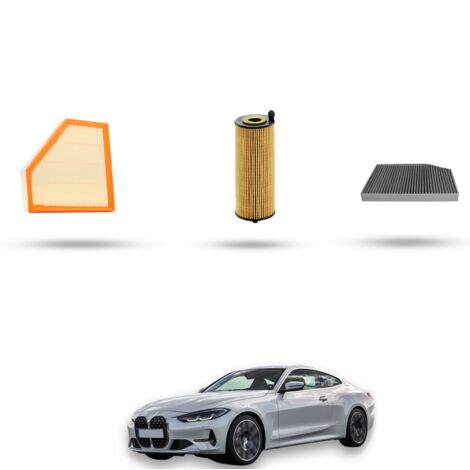Kit tagliando 3 filtri compatibile con Bmw serie 4 (G22,G23 G80) M4 CSL 405kw dal 2022