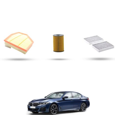 Kit tagliando 3 filtri compatibile con Bmw serie 5 (G30,G31,F90) M5 441kw dal 2017