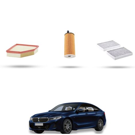 Kit tagliando 3 filtri compatibile con Bmw serie 6 (G32GT) 630i 190kw dal 2017