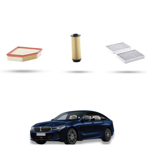 Kit tagliando 3 filtri compatibile con Bmw serie 6 (G32GT) 640i 250kw dal 2017