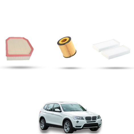 Kit tagliando 3 filtri compatibile con Bmw x3 (F25) 28ix 3.0 190kw dal 2011