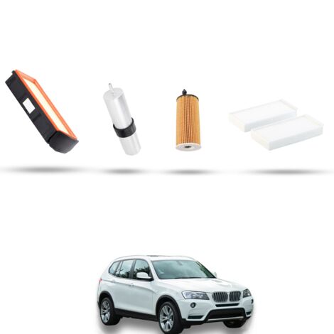 Kit tagliando 3 filtri compatibile con Bmw x3 (F25) 30dx 190kw dal 2011 al 2017