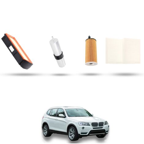 Kit tagliando 3 filtri compatibile con Bmw x3 (F25) 30dx 204kw dal 2016