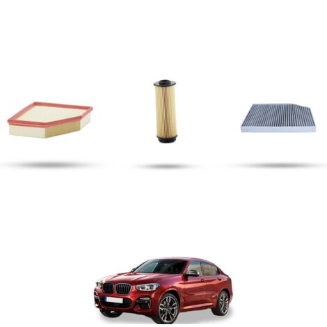 Kit tagliando 3 filtri compatibile con Bmw x4 (G02,F98) M40 ix hybrid 265kw dal 2021