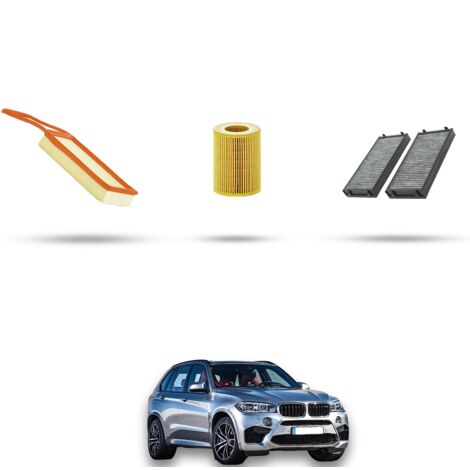Kit tagliando 3 filtri compatibile con Bmw x5 (F15,F85) 4Oe 230kw dal 2015