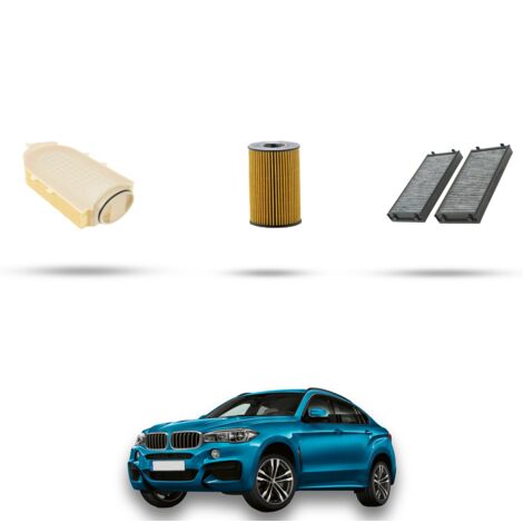 Kit tagliando 3 filtri compatibile con Bmw x6 (F16, F86) 50i 330kw dal 2014