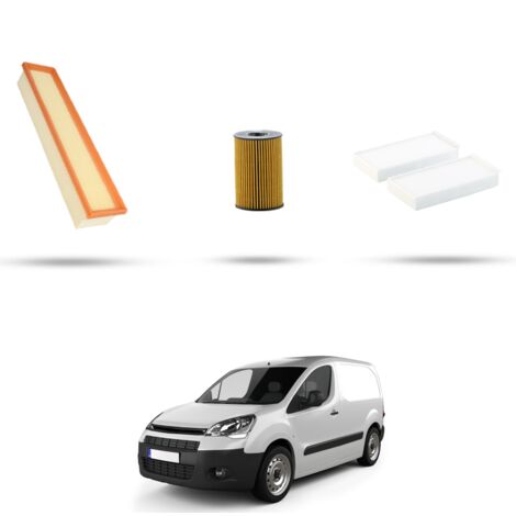 Kit tagliando 3 filtri compatibile con Citroen Berlingo II 1.6 80kw dal 2008