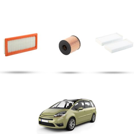 Kit tagliando 3 filtri compatibile con Citroen C4 Picasso 1.6 thp 115kw dal 2010