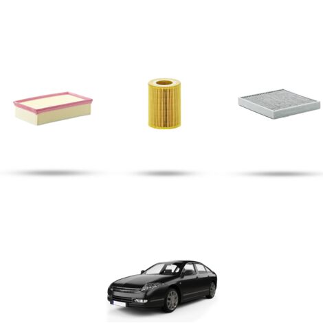 Kit tagliando 3 filtri compatibile con Citroen C6 3.0 v6 hdi 177kw dal 2009