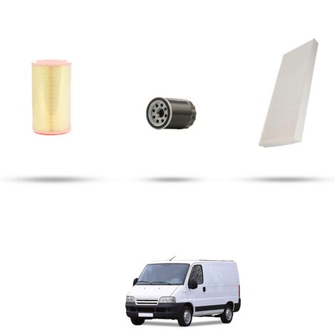Kit tagliando 3 filtri compatibile con Citroen Jumper II 2.2 Hdi 74kw dal 2002 al 2006